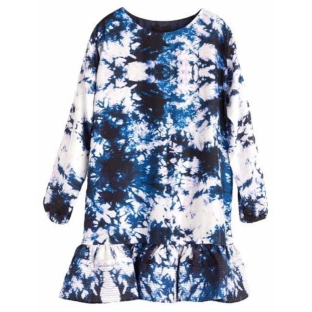 Cynthia Rowley Blue Exaggerated Ruffle
Space Dye Night Out Dress